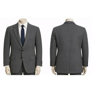 Gleneagles Harris Tweed Blazer 44R Men’s Sport Coat Jacket Gray Houndstooth Wool